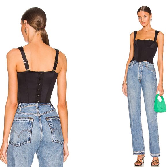We Are HAH Sz Medium Knock Out Black Corset Top - Picture 2 of 14